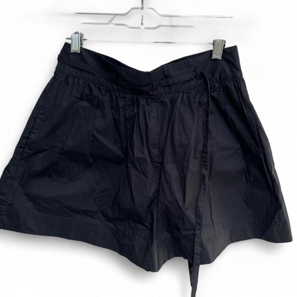 Black Ulla Johnson pleated mini shorts, size 4.